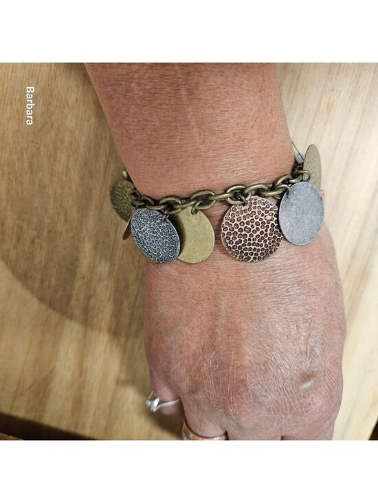 Jewelry - Mixed Metal Disc Bracelet